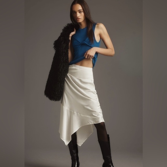 NWT Pilcro Sheer Twist Detail Sweater in Blue - Picture 14 of 15